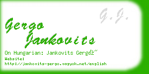 gergo jankovits business card